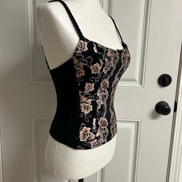 SOMA Black & Champagne Laced Corset Bustier NWT - Picture 4 of 10
